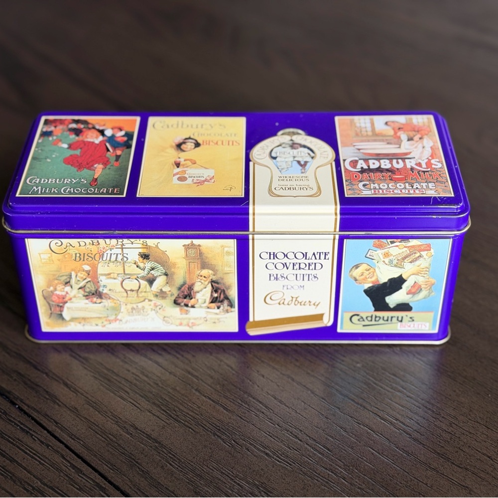 Vintage Tin Cadbury Covered Biscuits Chocolate Milk Chocolate
